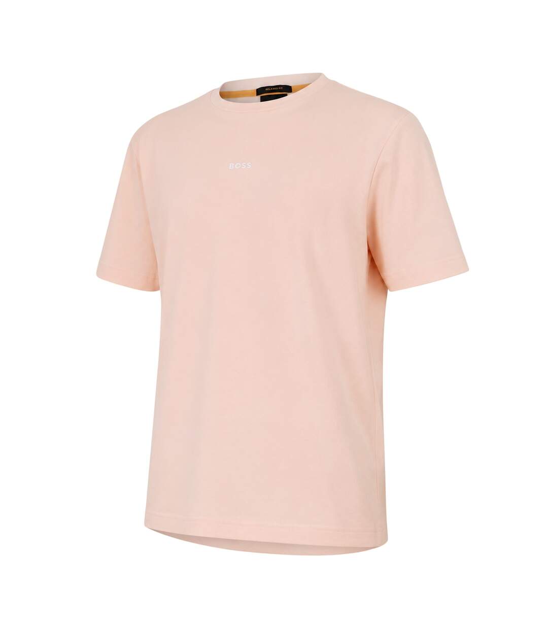 Mens Tchup Logo Oversized T-shirt Pink Boss-3