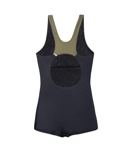 Maillot De Bain 1 Pièce Qarakuma Femme Noir Vert Aquawave