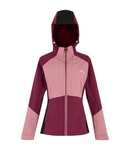 Veste Softshell Imperméable Et Cintrée Desoto Femme Rose Bordeaux Rose Pâle Noir Regatta
