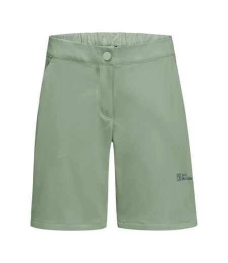 Womens/ladies Hiking Shorts Eucalyptus Jack Wolfskin