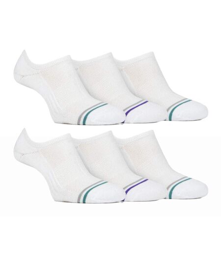 Farah - 6 Paires Chaussettes Invisibles Bambou Hommes Antid�rapantes Sport