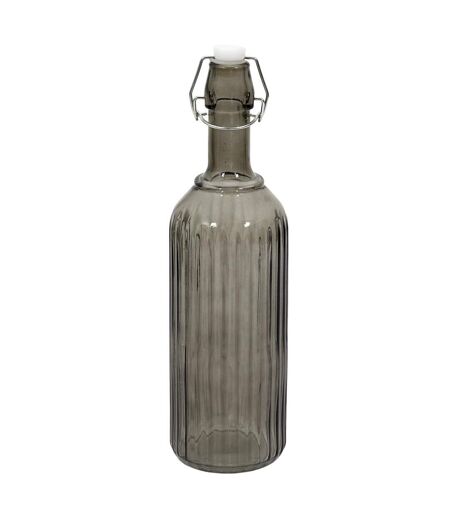 Bouteille en Verre Design Clapet 1L Gris