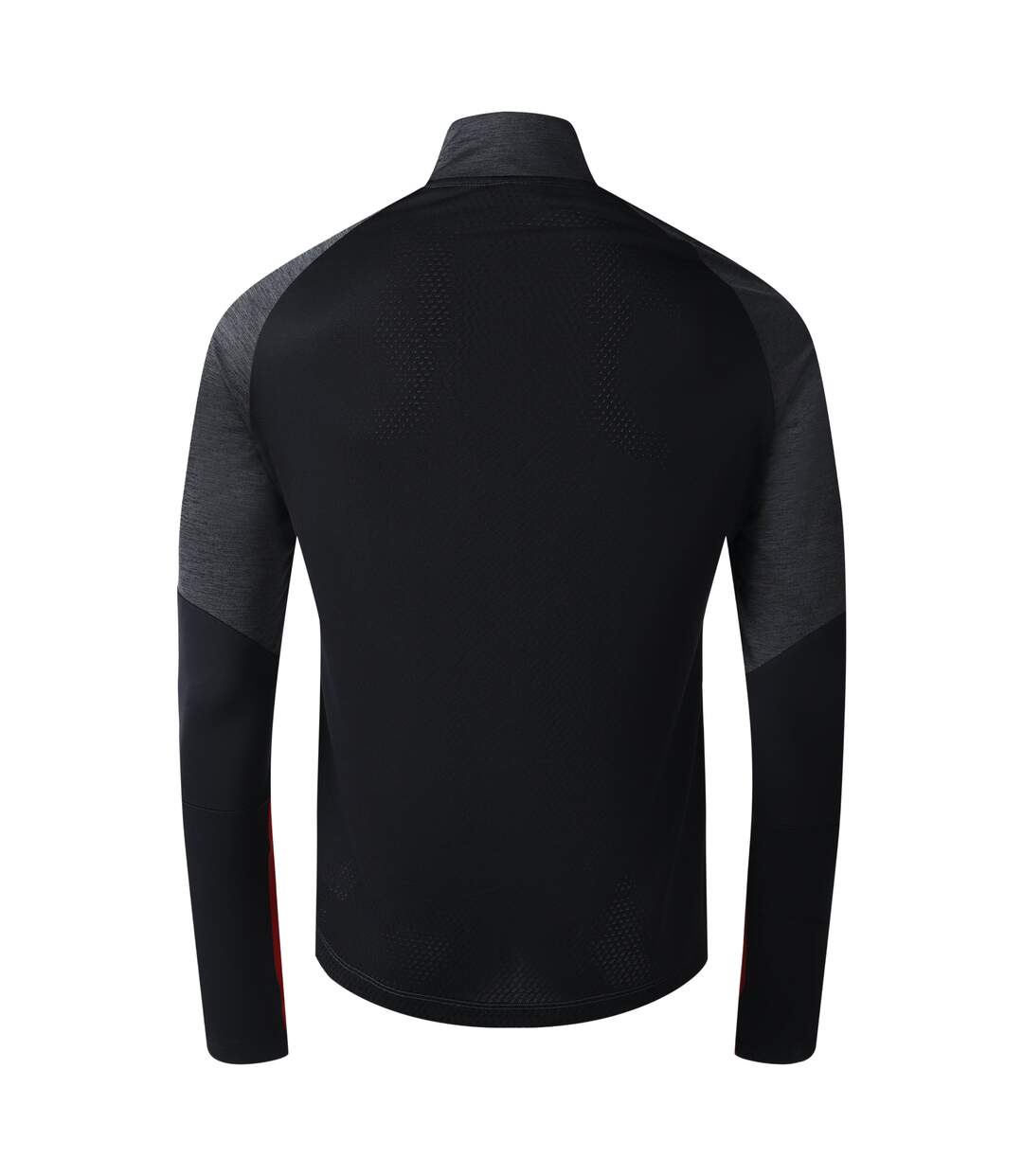 Mens Pro Training Long-sleeved Top Black Red Dahlia Umbro-2