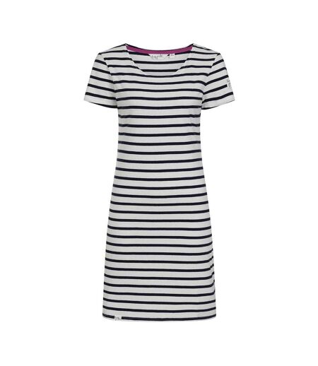 Robe T-shirt Motif/style Rayé Femme Bleu Mer Lazy Jacks