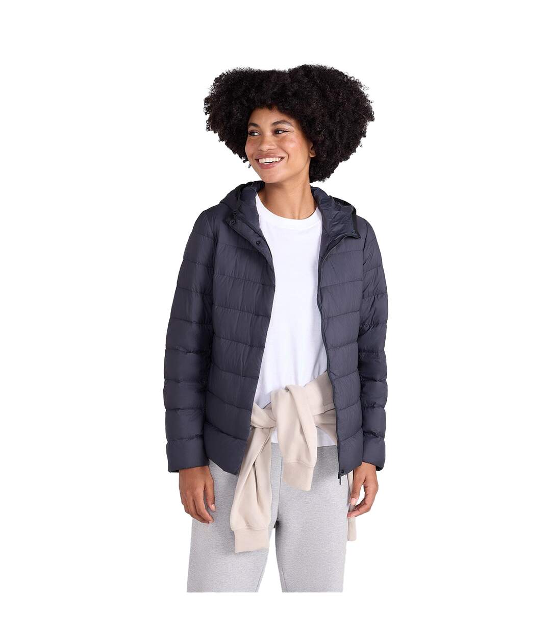 Womens/ladies Lightweight Packable Jacket Black Mountain Warehouse-4