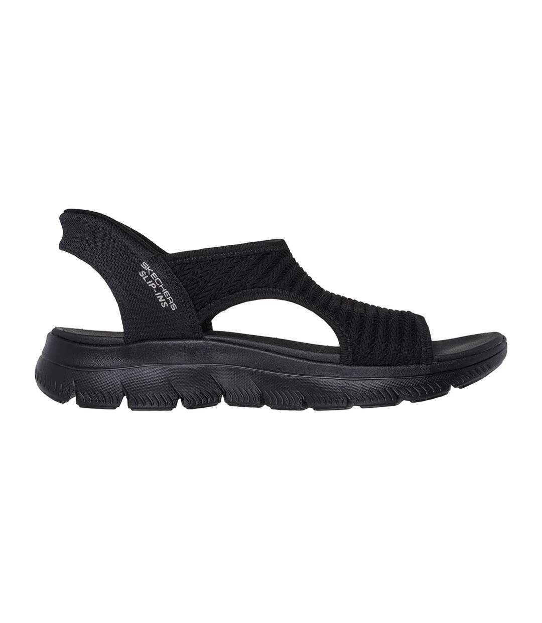 Womens/ladies Summits Sweetly Evolved Slip-in Sandals Black Skechers-3