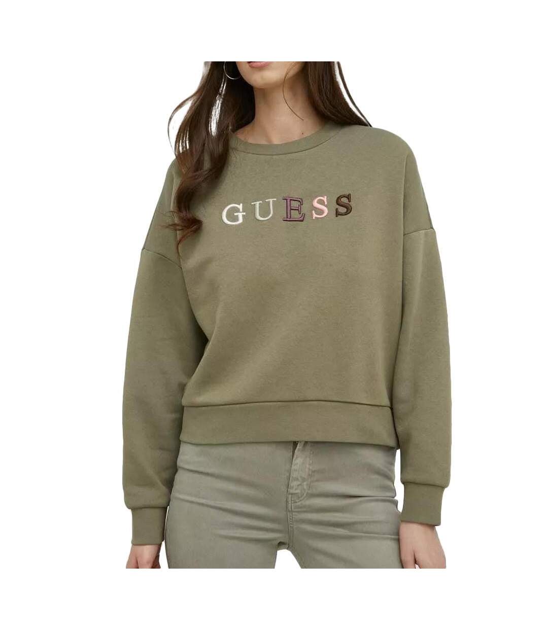 Sweat Kaki Femme Guess Bluza - S-1