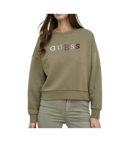 Sweat Kaki Femme Guess Bluza - L