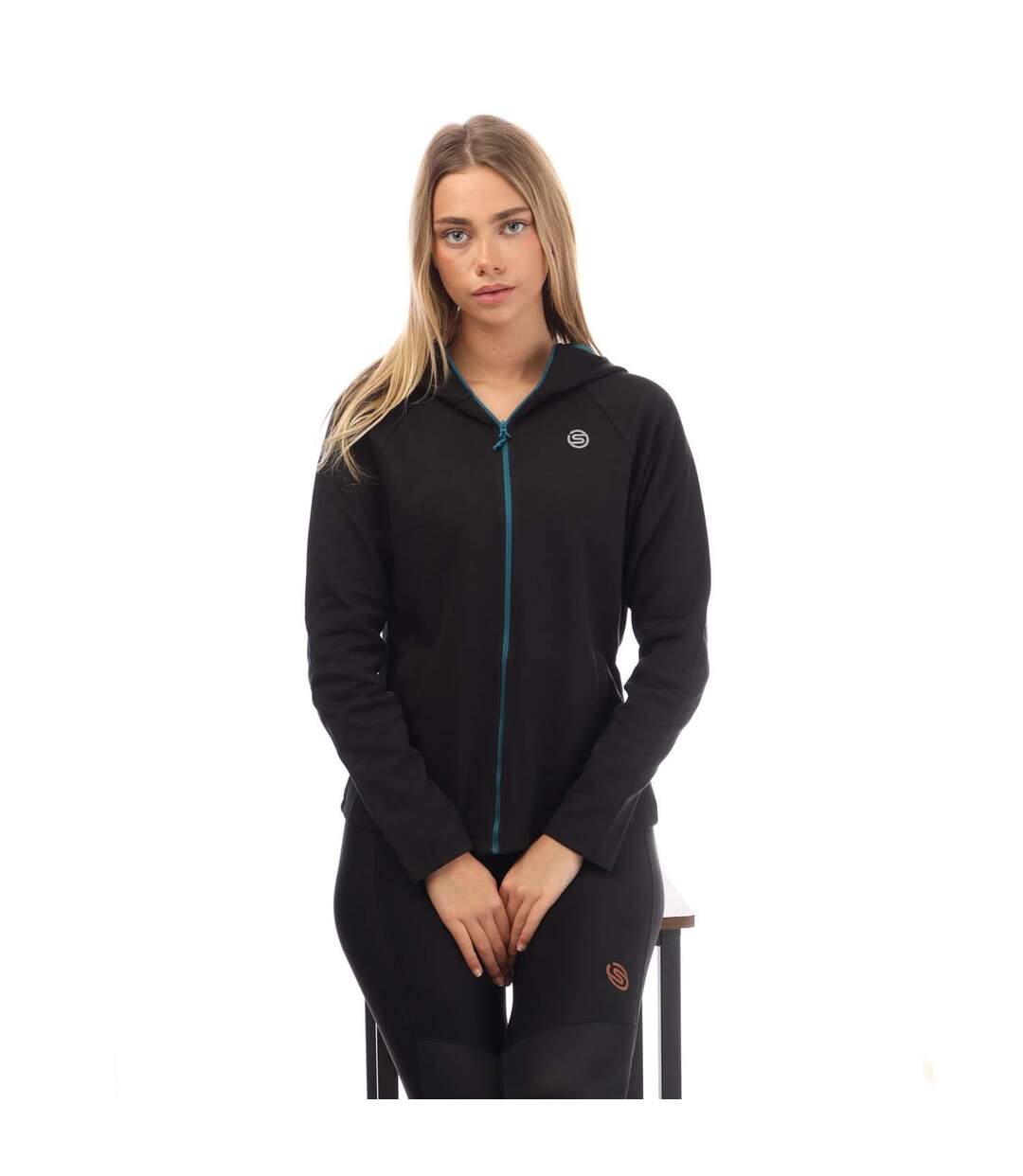 Womens/ladies Series-3 Warm Up Track Jacket Black Skins-4