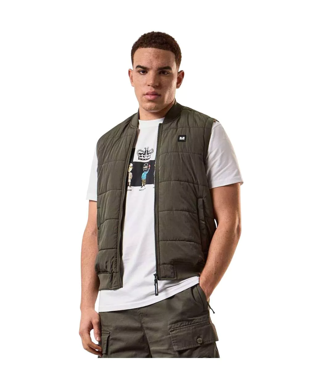 Doudoune Sans Manches Saharun Homme Vert Weekend Offender-1