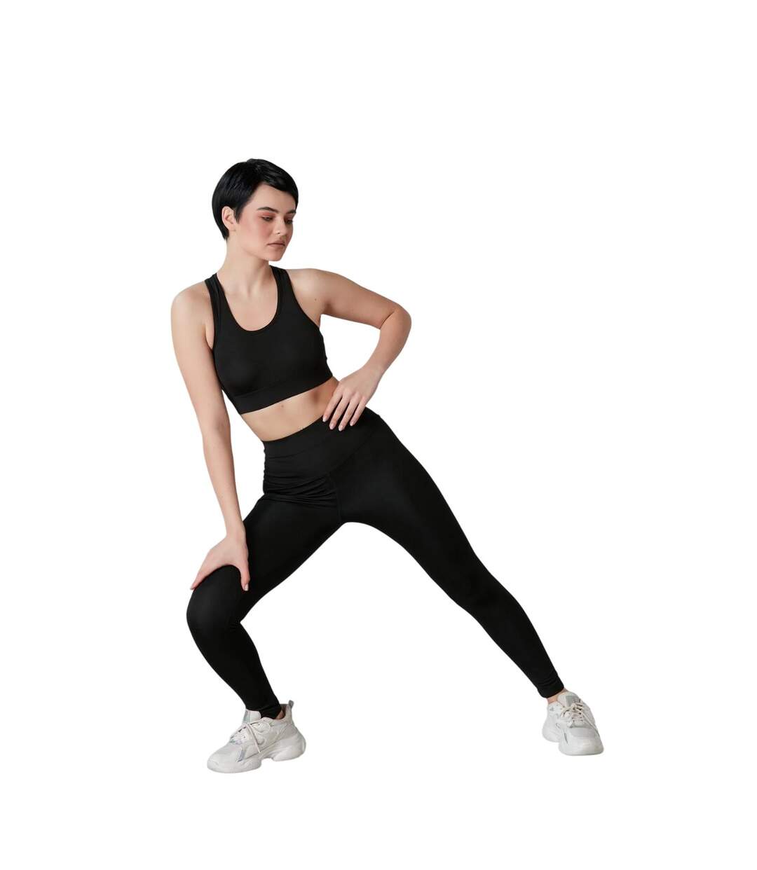 Womens/ladies 501 leggings black Lookus-4