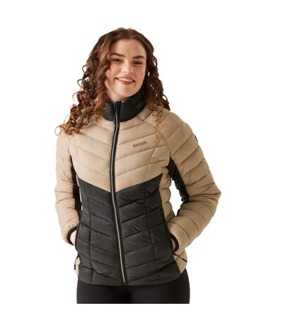 Womens/ladies Dalent Quilted Jacket Warm Taupe Black Regatta