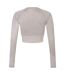 Womens/ladies pro training long-sleeved crop top silver grey marl Umbro-2