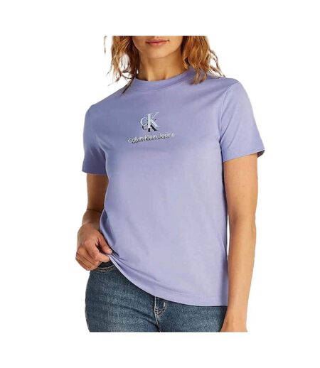 T-shirt mauve femme calvin klein jeans shadow graphic regul persian - l