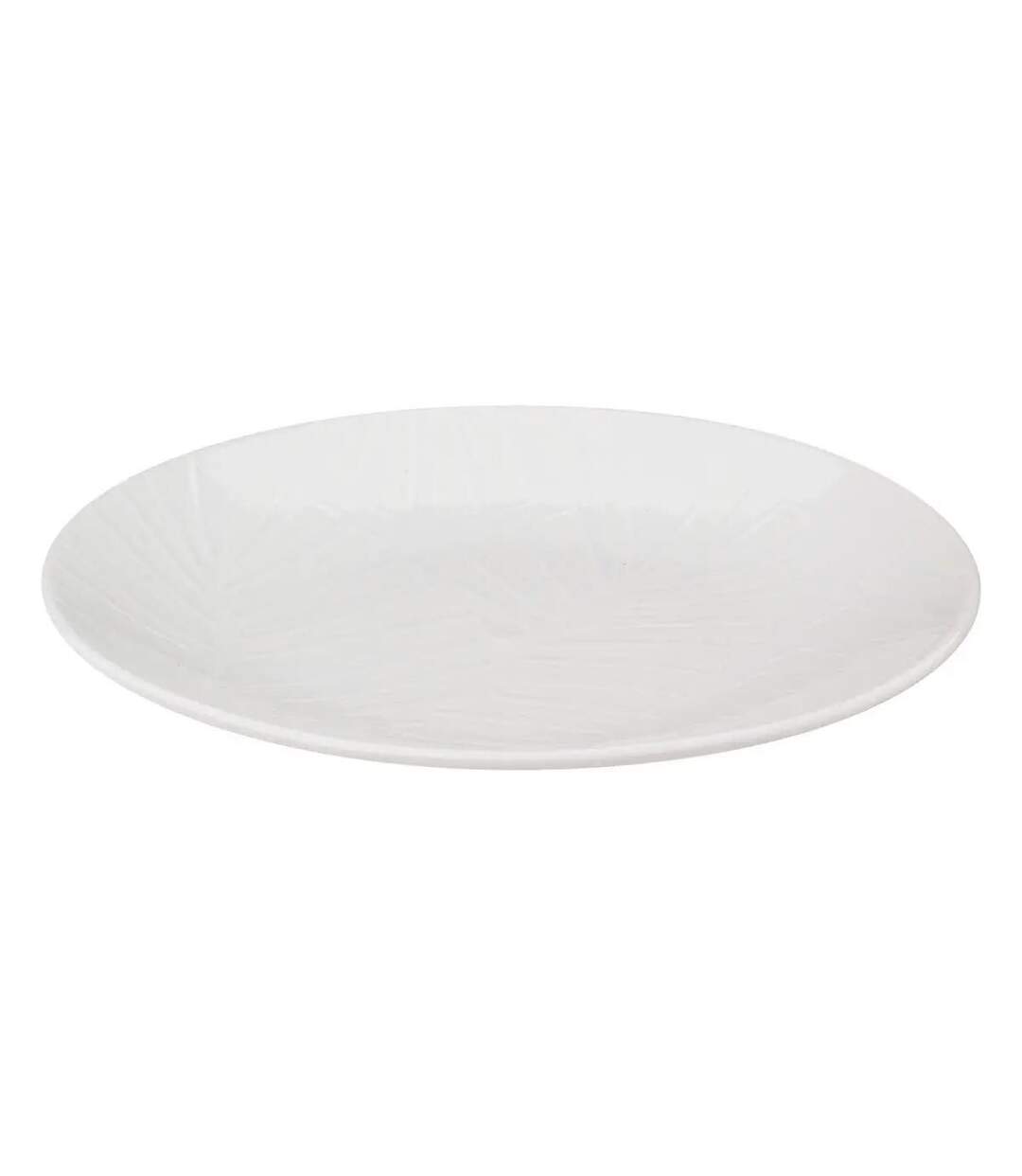Lot de 6 Assiettes à Dessert Leaf 20cm Blanc-2