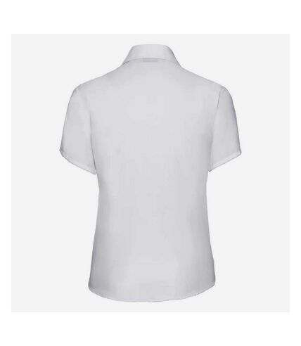 Russell Collection Womens/Ladies Ultimate Non-Iron Short-Sleeved Shirt (White) - UTRW9612