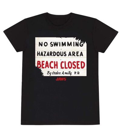 Jaws - T-shirt NO SWIMMING - Adulte (Noir) - UTHE1587