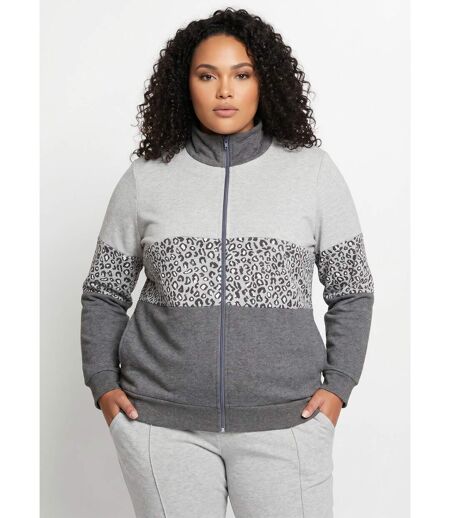 Veste détente zippée molleton col montant
