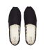 Womens/ladies Alpargata Slip-on Shoes Black Beige Toms-3