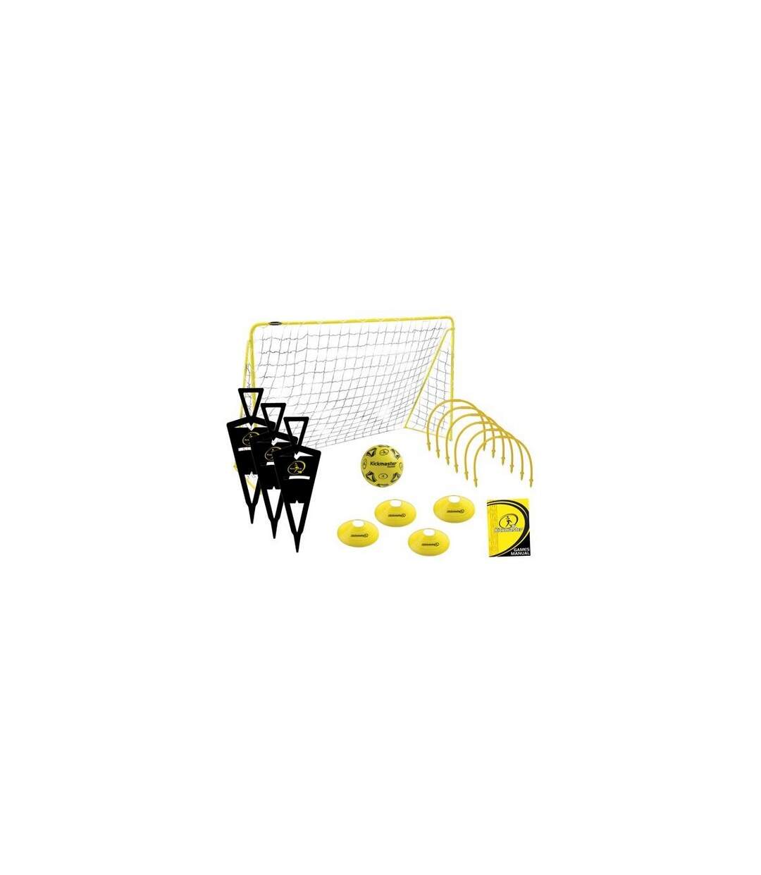 Ensemble de but de foot taille unique jaune / noir Kickmaster-1