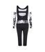 Combinaison De Ski Motif/style Floral Abstrait Femme Blanc Head-2