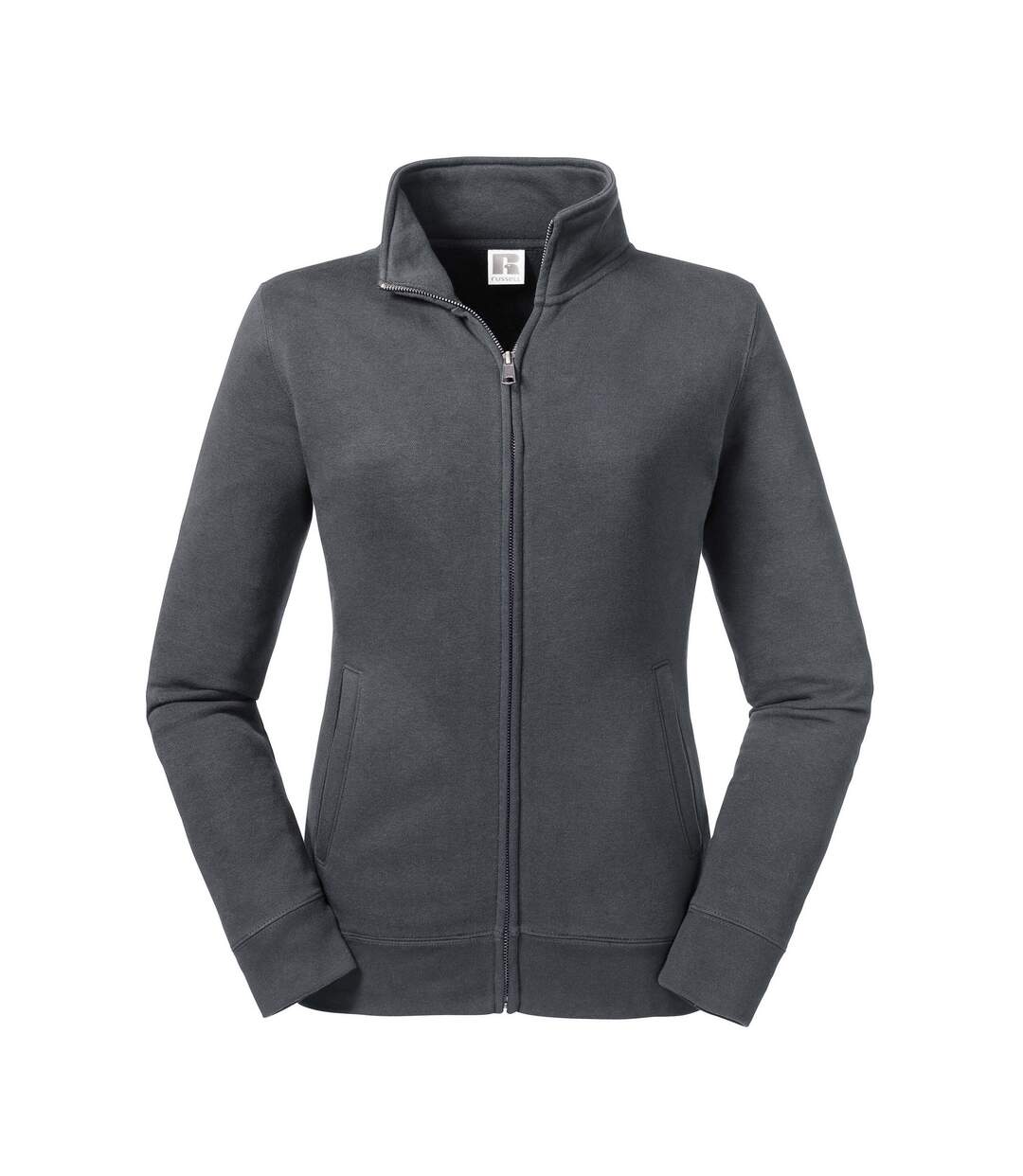 Veste De Survêtement Authentic Femme Gris Foncé Uni Russell-1