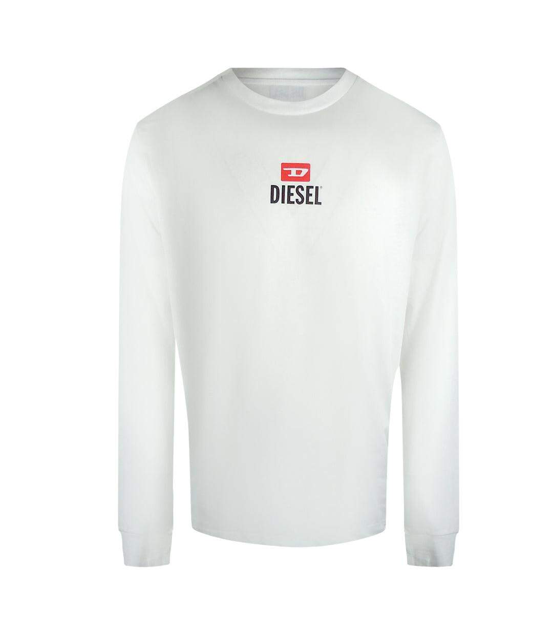 T-shirt Manches Longues Motif/style Logo New D Adulte Blanc Diesel-1