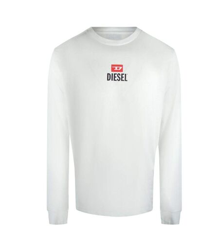 T-shirt Manches Longues Motif/style Logo New D Adulte Blanc Diesel