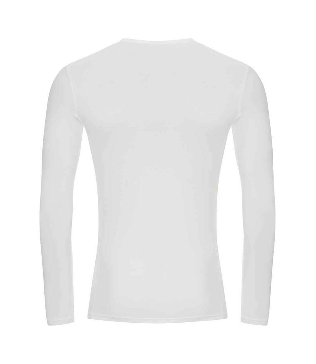 Mens active recycled base layer top arctic white AWDis Cool-2