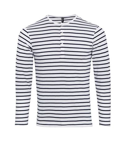 Premier - T-shirt à manches longues - Homme (Blanc/Bleu marine) - UTRW6235