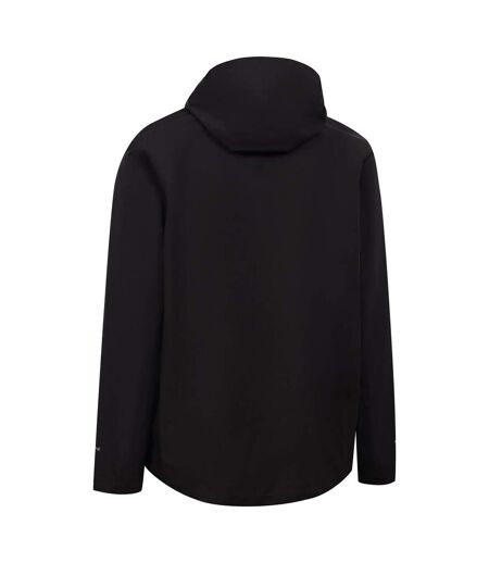 Veste Imperméable Unie À Capuche Ajustable Langais Homme Noir Trespass