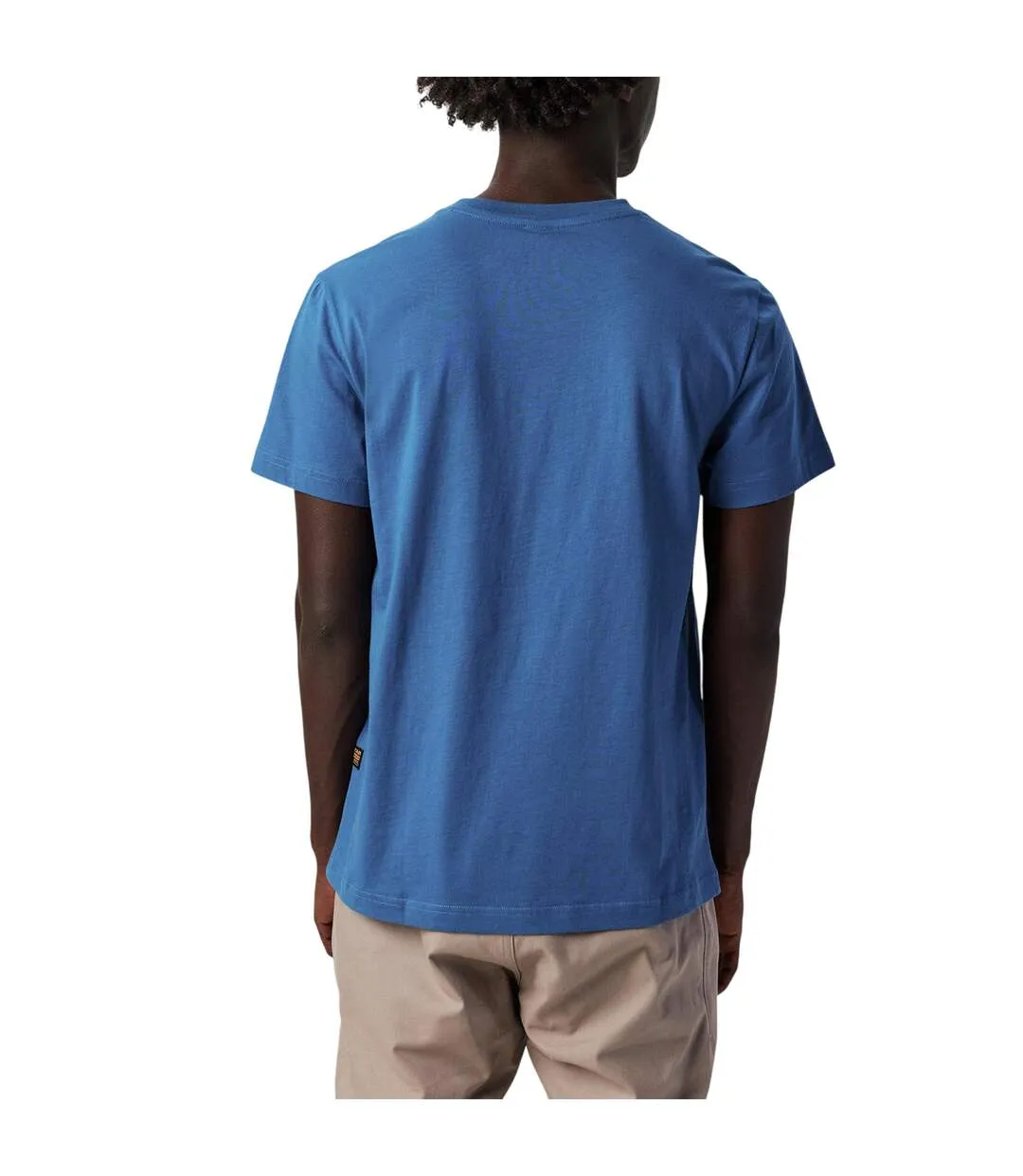 Mens Lettering Organic Cotton Regular T-shirt Retro Blue G-Star-2