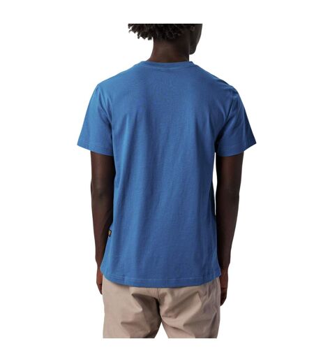 Mens Lettering Organic Cotton Regular T-shirt Retro Blue G-Star