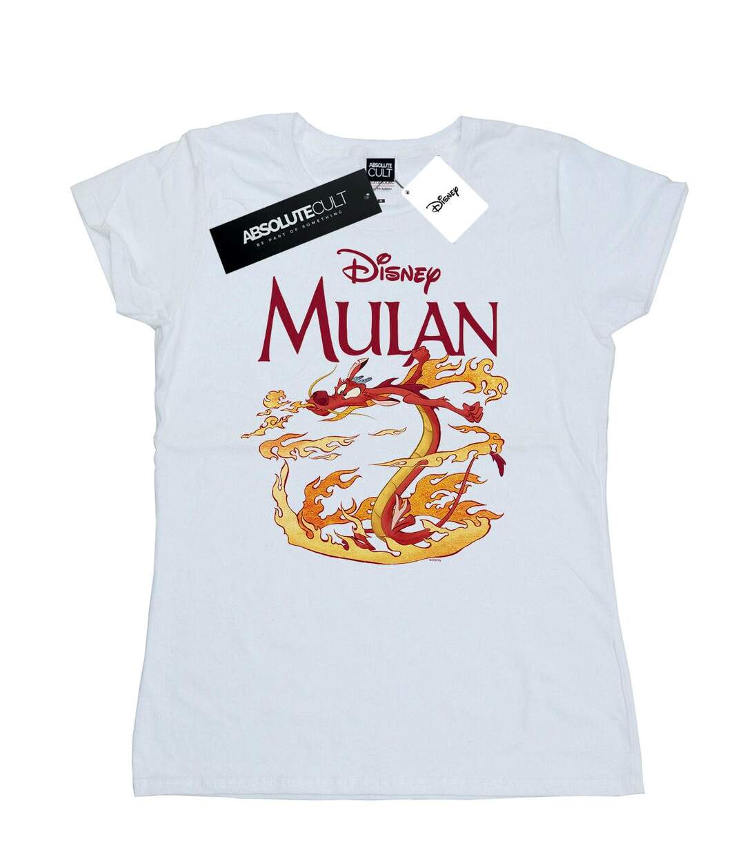 Disney - T-shirt MULAN MUSHU DRAGON FIRE - Femme (Blanc) - UTBI16232-1