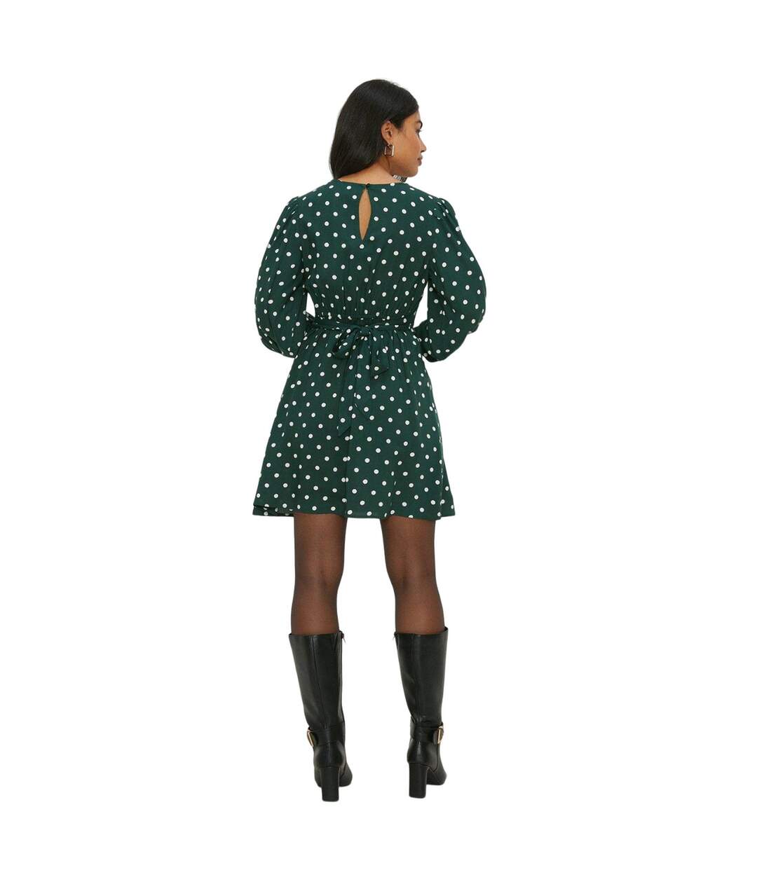 Mini robe femme vert / blanc Dorothy Perkins-2