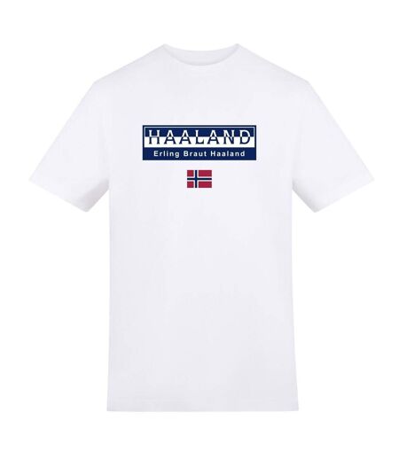 Mens Haaland Norway T-shirt White AWD
