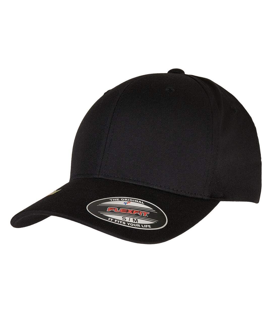 Casquette de baseball flexfit adulte noir Yupoong-1