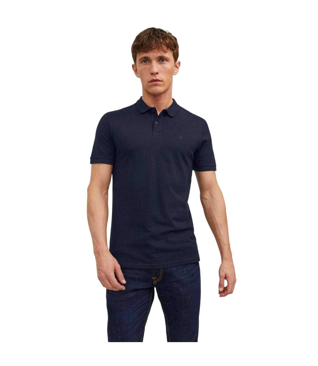Mens Basic Polo Shirt Navy Blazer Jack And Jones-4