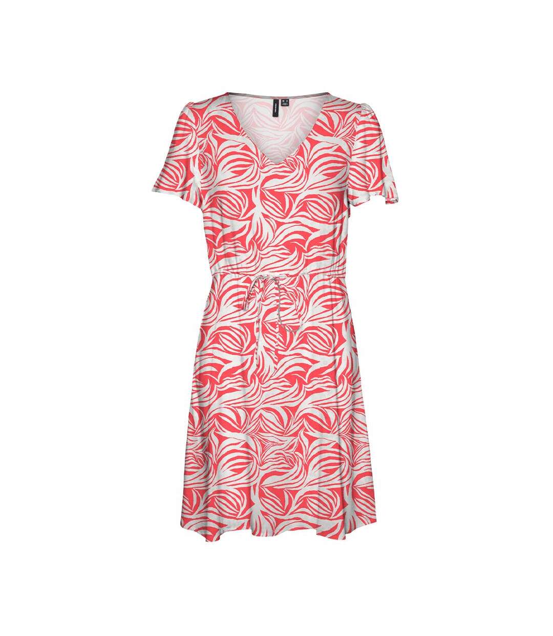 Robe Blanc/Orange Femme Vero Moda Vmeasy Joy - L-1