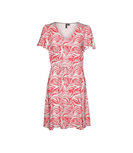 Robe Blanc/Orange Femme Vero Moda Vmeasy Joy - L