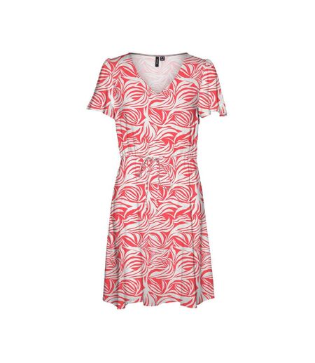 Robe Blanc/Orange Femme Vero Moda Vmeasy Joy - L