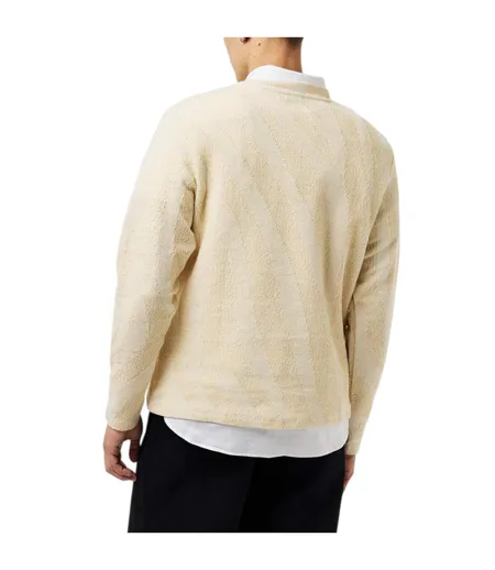 Mens Ribbed Regular Jumper Ecru Jack And Jones