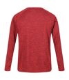 Regatta Mens Burlow Marl Long-Sleeved T-Shirt (Fiery Red)