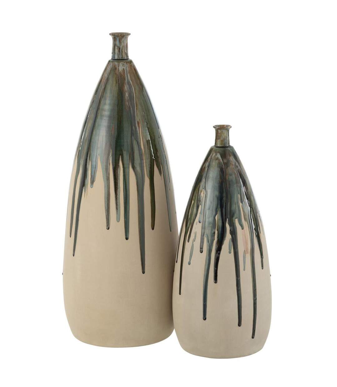 Vase Déco en Céramique Peinture 73cm Vert-2