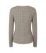 Womens/ladies Crew Neck Relaxed Fit Long-sleeved Blouse Natural Pieces-2
