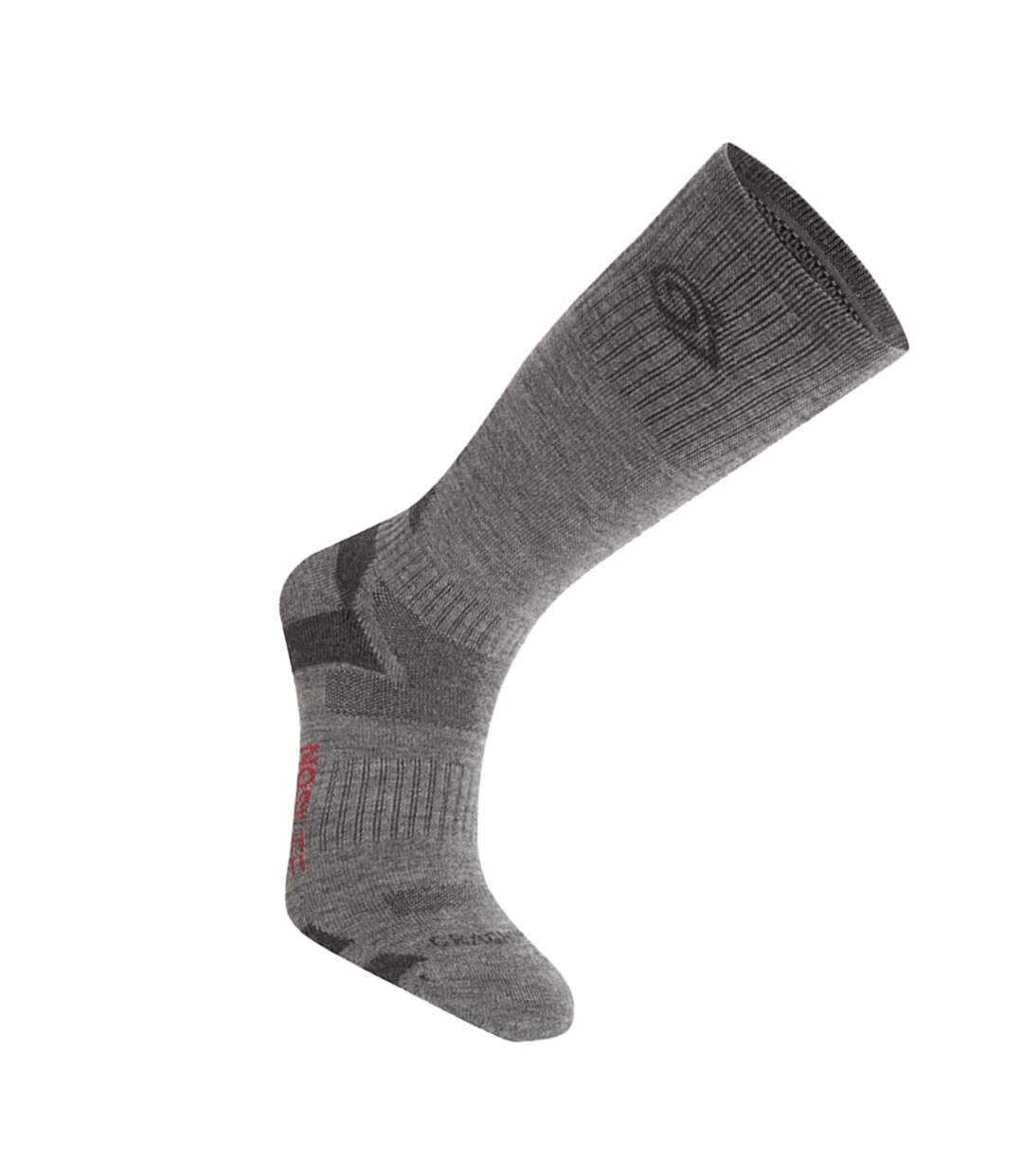 Unisex adult wool blend insect repellent advent socks coast grey/black pepper Craghoppers-2
