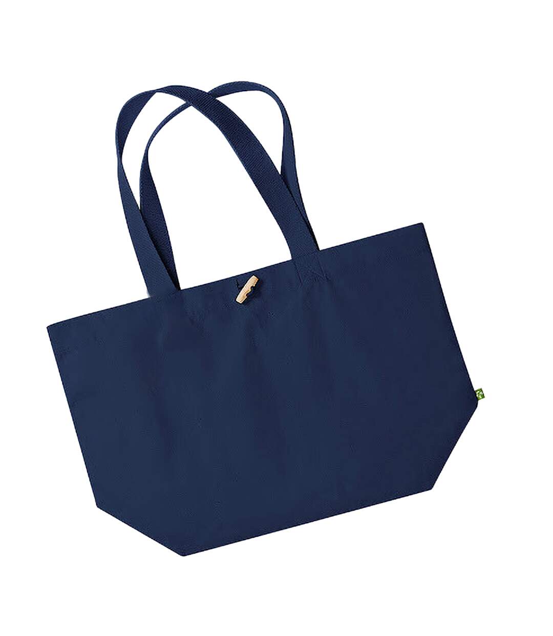 Westford Mill Organic Marina Tote Shopping Bag (20L) (Pack of 2) (French Navy) (One Size) - UTBC4524-2