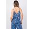 Top court femme fines bretelles AMORE fleurs bleues Coton Du Monde-4