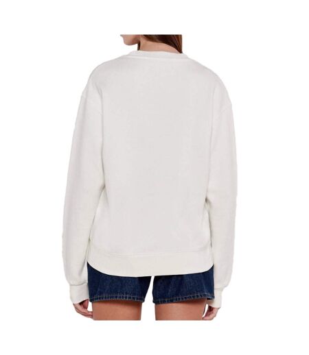 Sweat blanc femme tommy hilfiger contrast - l