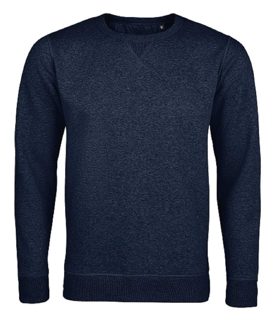 Sweat shirt col rond - Homme - 02990 - bleu denim chiné-1